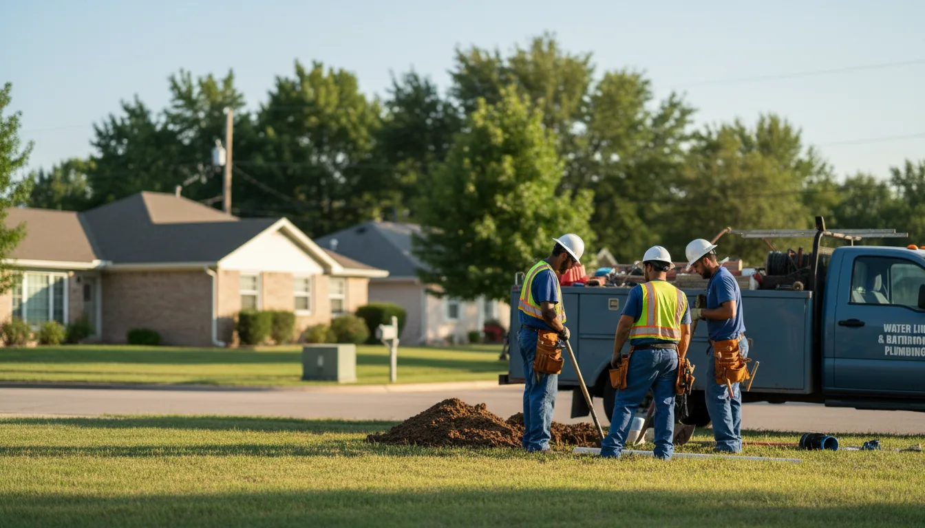 Residential water line and bathroom plumbing service in Clarks Summit, PA